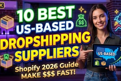 A collage of high-quality products and the Shopify dashboard representing US dropshipping success.